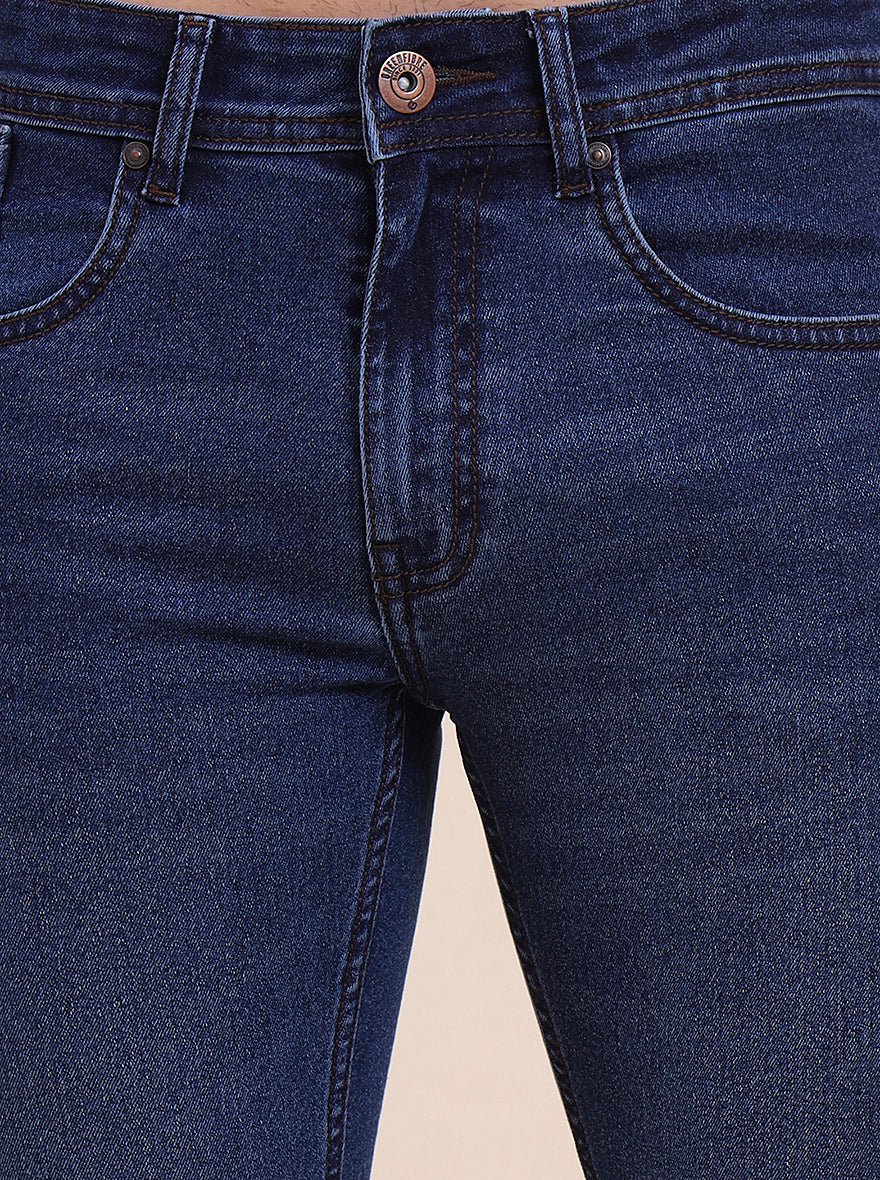 Light Indigo Solid Narrow Fit Jeans | Greenfibre