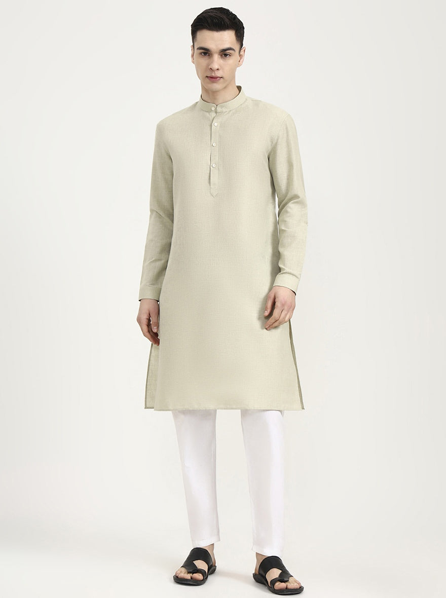 Pista Solid Modi Kurta | JadeBlue
