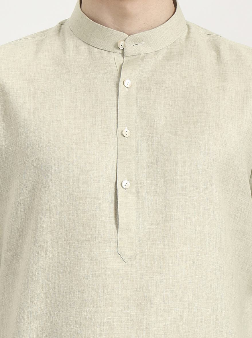 Pista Solid Modi Kurta | JadeBlue