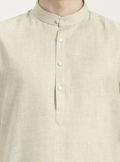 Pista Solid Modi Kurta | JadeBlue