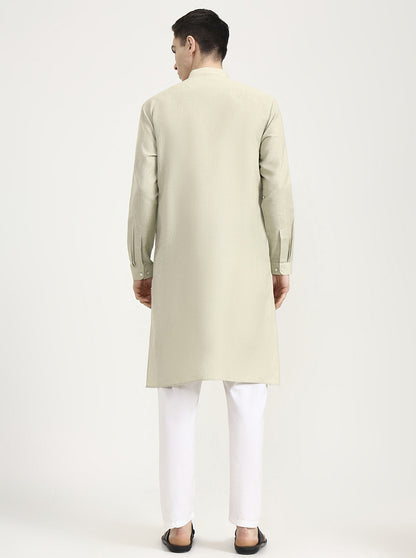 Pista Solid Modi Kurta | JadeBlue