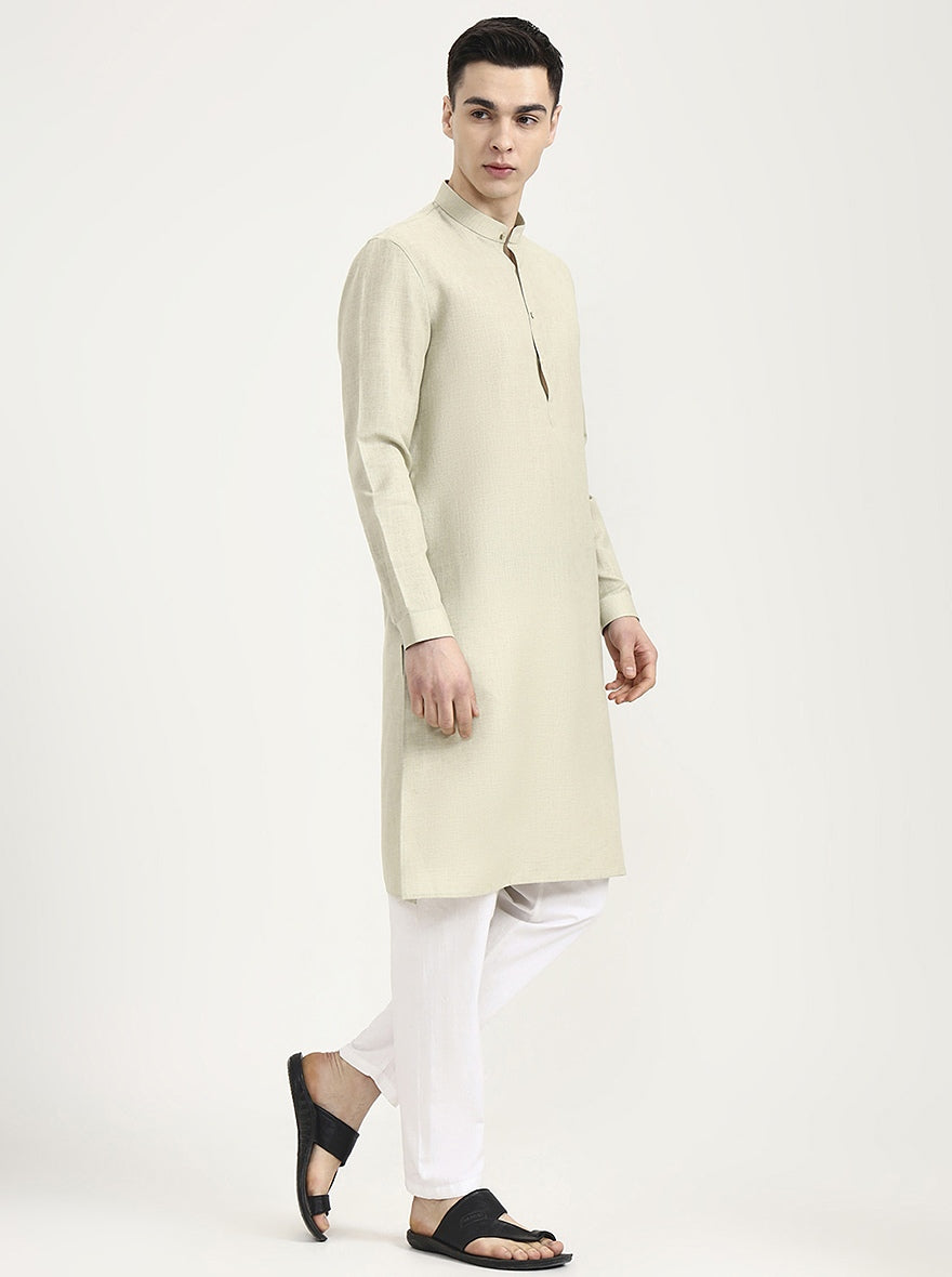 Pista Solid Modi Kurta | JadeBlue