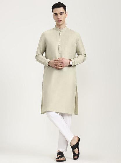 Pista Solid Modi Kurta | JadeBlue