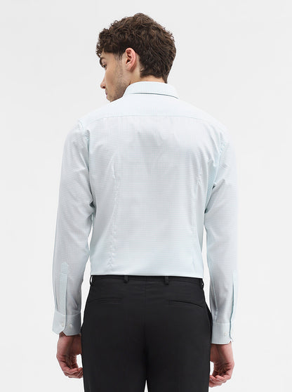 Green Solid Slim Fit Formal Shirt | Greenfibre