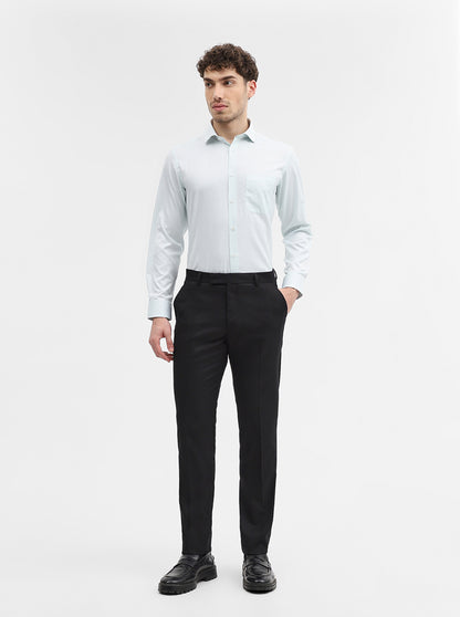 Green Solid Slim Fit Formal Shirt | Greenfibre