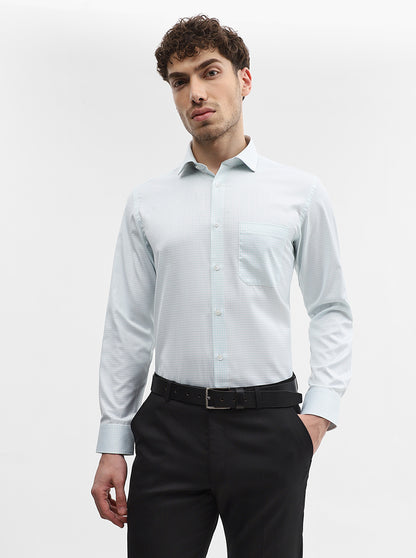 Green Solid Slim Fit Formal Shirt | Greenfibre