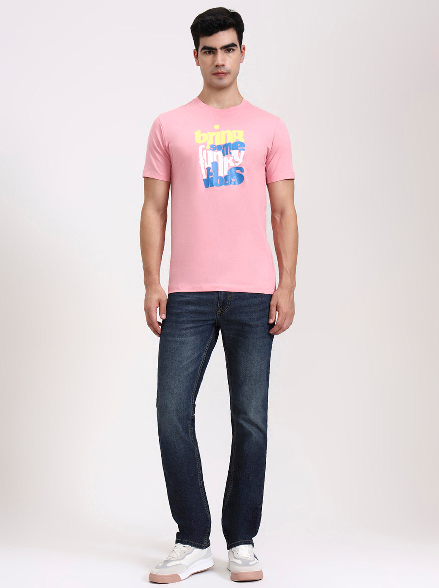 Wild Rose Printed Slim Fit T-Shirt | Greenfibre