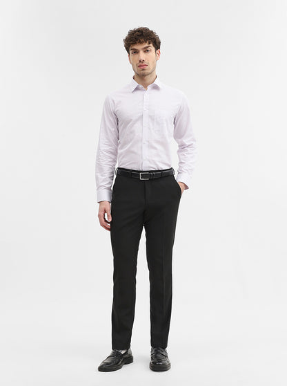 Light Purple Checked Regular Fit Formal Shirt | JadeBlue