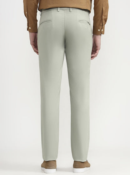Pista Green Solid Super Slim Fit Casual Trouser | Greenfibre