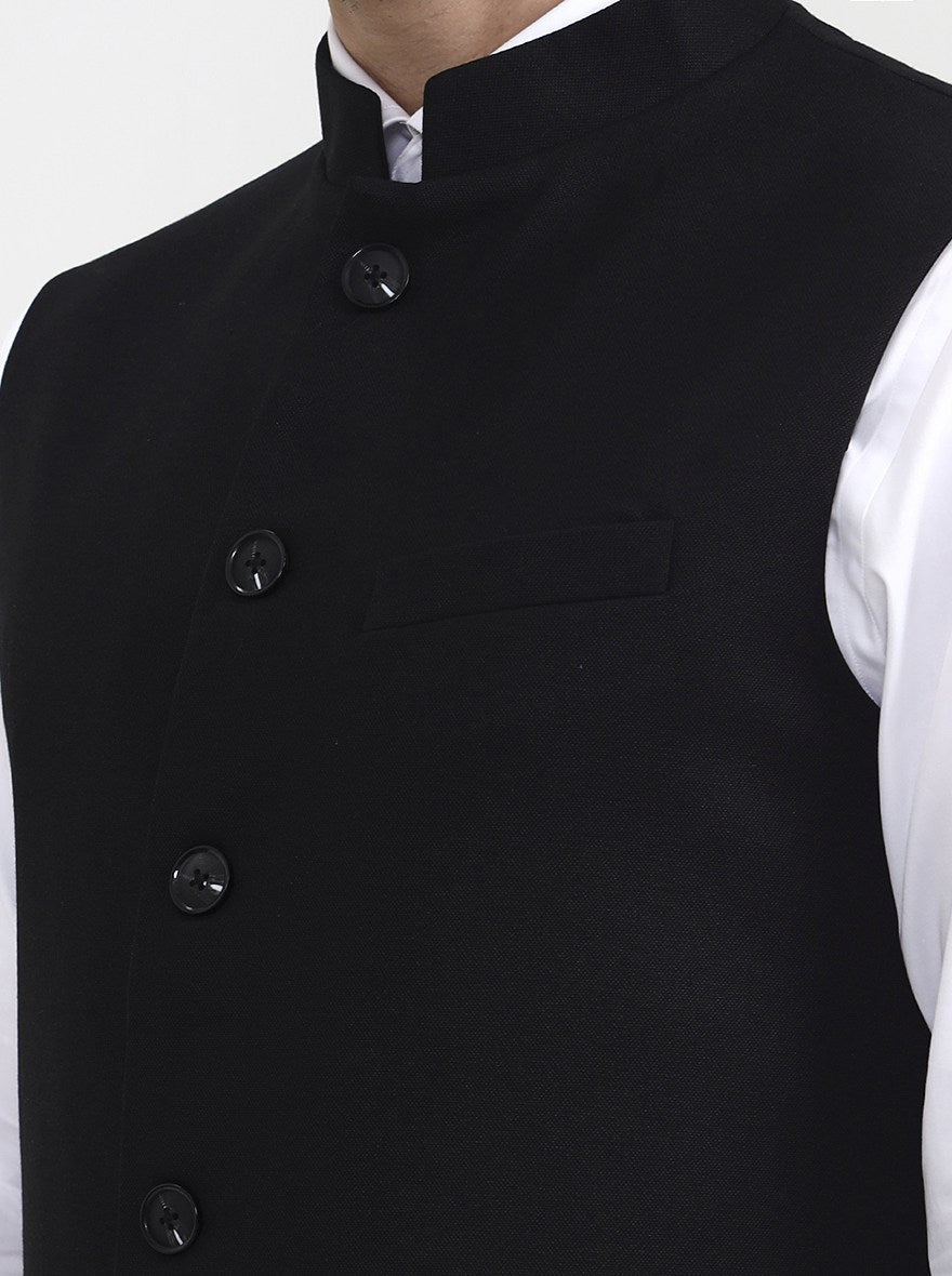 Black Solid  Waistcoat | Wyre