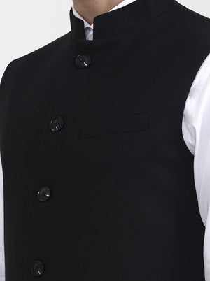 Black Solid  Waistcoat | Wyre