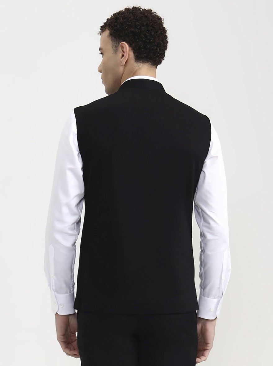 Black Solid  Waistcoat | Wyre