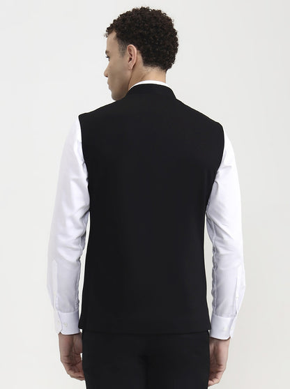 Black Solid  Waistcoat | Wyre