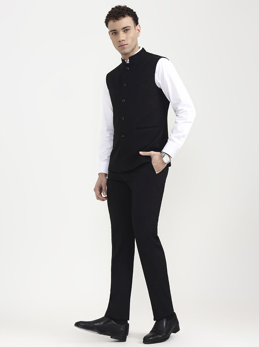 Black Solid  Waistcoat | Wyre