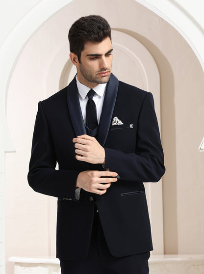 Blue Solid Suit | JadeBlue