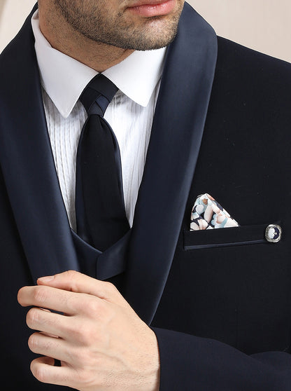 Blue Solid Suit | JadeBlue