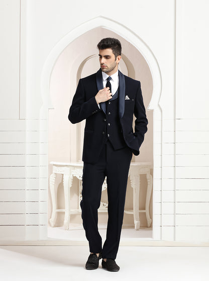 Blue Solid Suit | JadeBlue