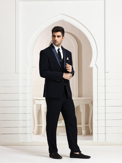 Blue Solid Suit | JadeBlue