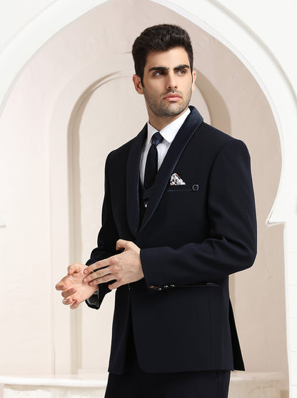 Blue Solid Suit | JadeBlue
