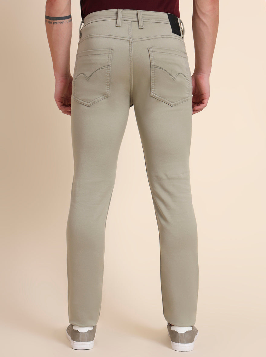 Mint Brown Washed Slim Fit Jeans | JadeBlue