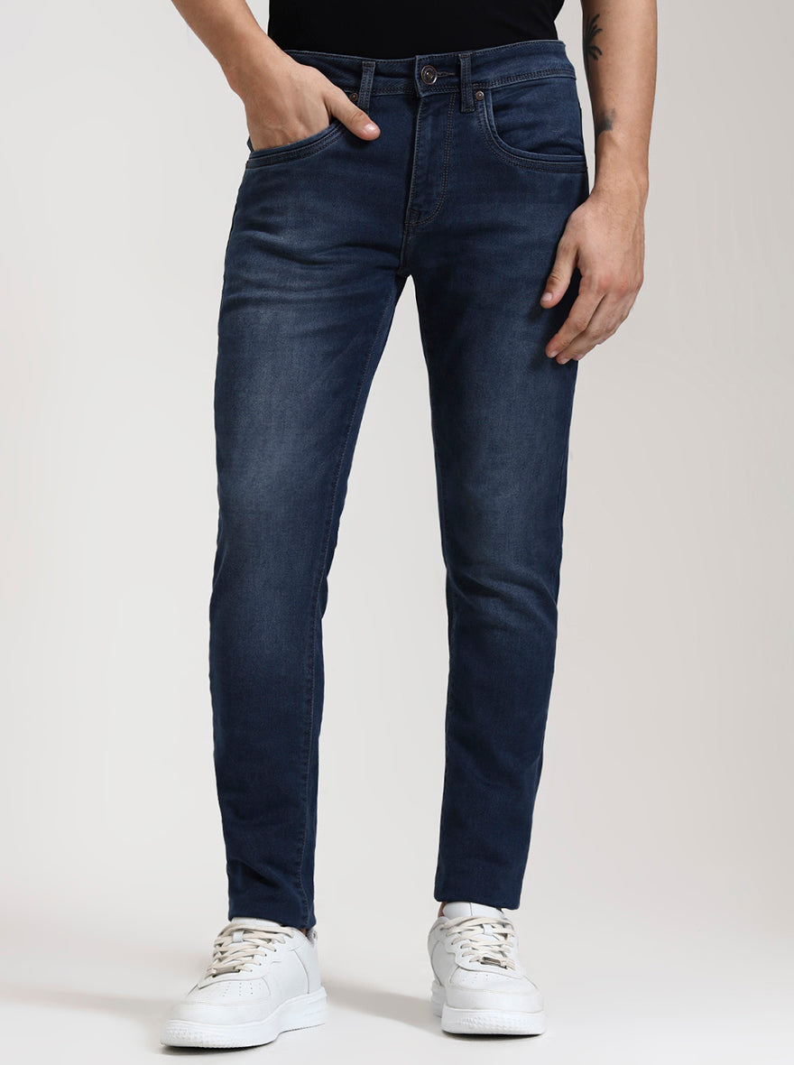 Vintage Blue Washed Slim Fit Jeans | JadeBlue