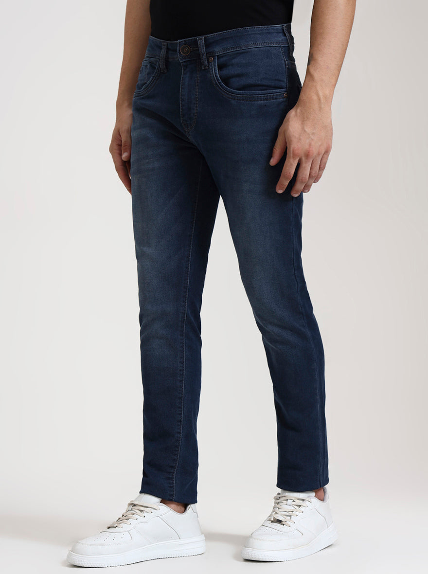 Vintage Blue Washed Slim Fit Jeans | JadeBlue