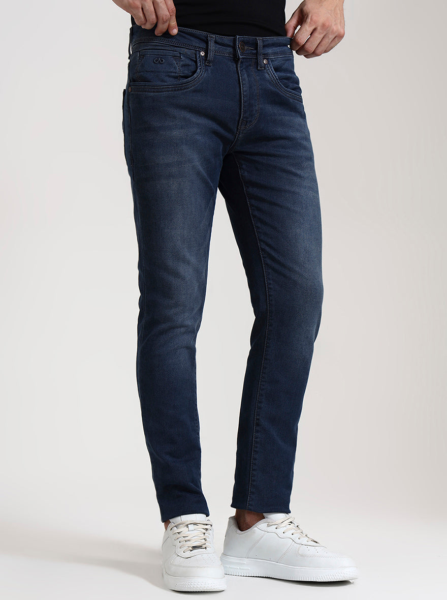 Vintage Blue Washed Slim Fit Jeans | JadeBlue