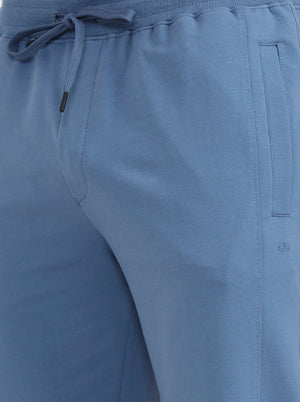 Light Blue Solid Slim Fit Track Pant | JadeBlue