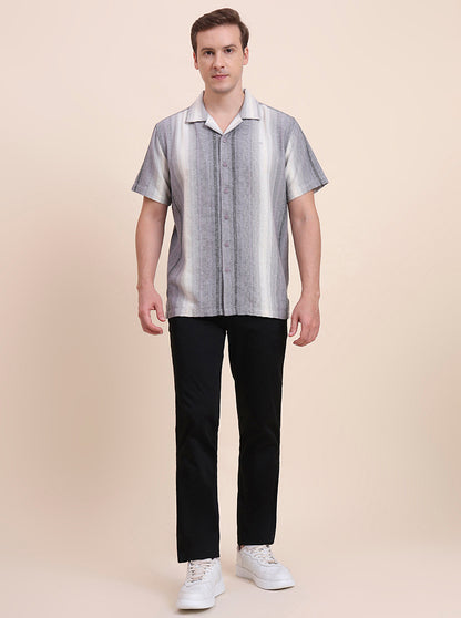 Black Solid Uno Fit Casual Trouser | JadeBlue