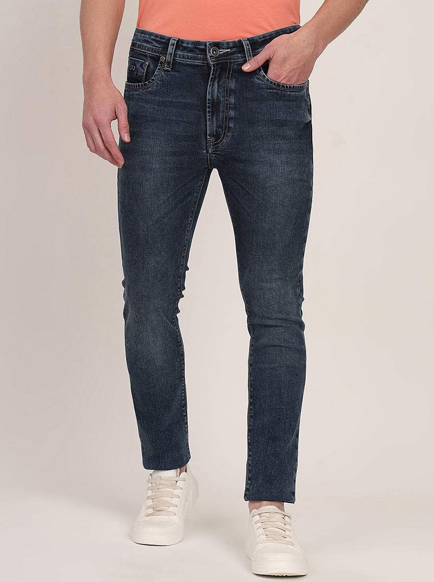Blue Washed Slim Fit Jeans | JadeBlue