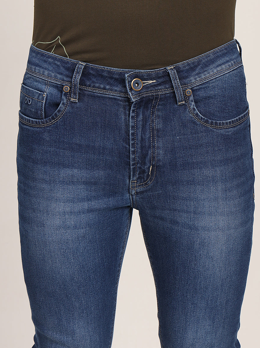 Ink Blue Washed Slim Fit Jeans | JadeBlue