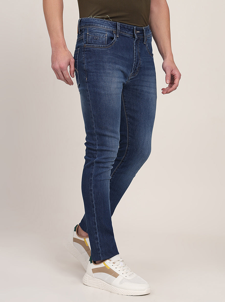Ink Blue Washed Slim Fit Jeans | JadeBlue