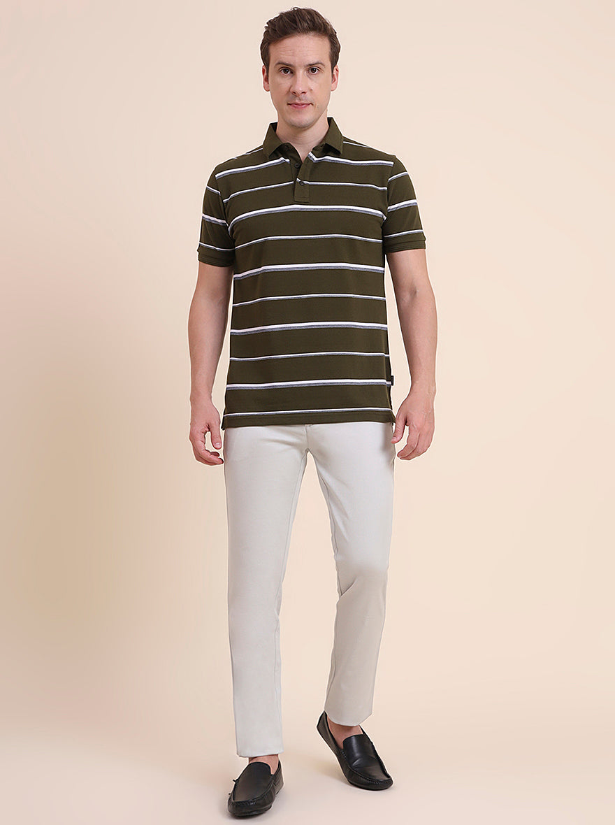 Grey Solid Uno Fit Casual Trouser | JadeBlue