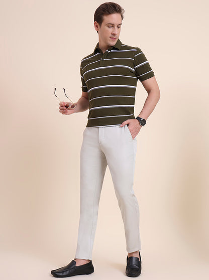 Grey Solid Uno Fit Casual Trouser | JadeBlue