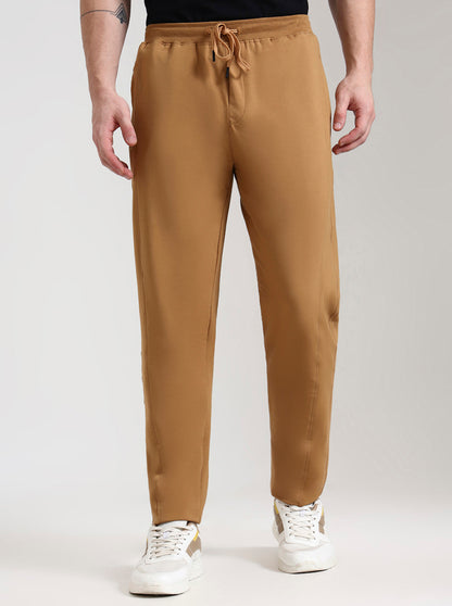 Mustard Solid Slim Fit Track Pant | JadeBlue