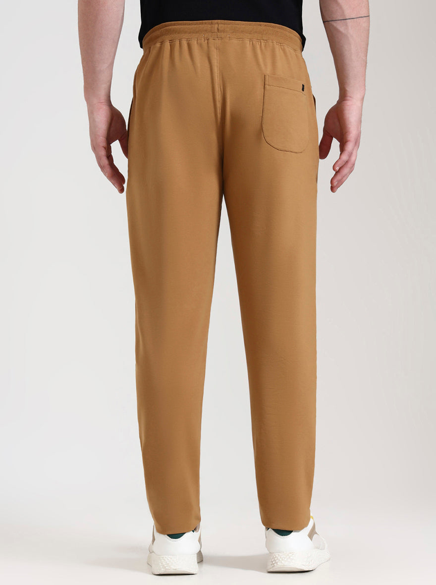 Mustard Solid Slim Fit Track Pant | JadeBlue