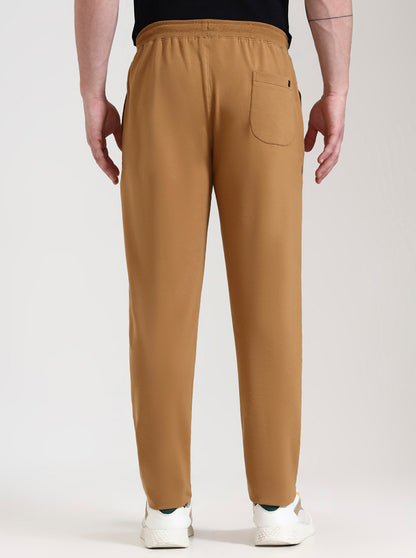 Mustard Solid Slim Fit Track Pant | JadeBlue