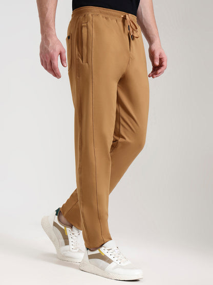 Mustard Solid Slim Fit Track Pant | JadeBlue