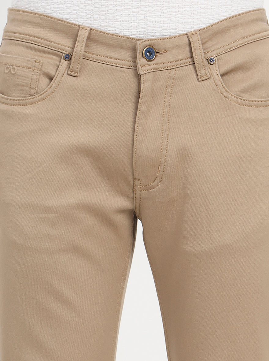 Khaki Washed Slim Fit Jeans | JadeBlue