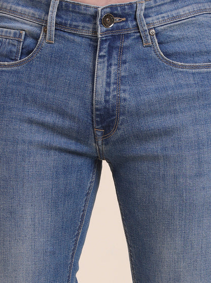 Mid Blue Washed Slim Fit Jeans | JadeBlue