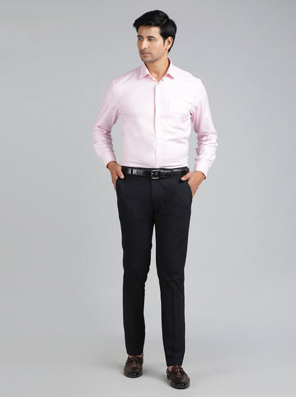 Navy Blue Solid Super Slim Fit Formal Trouser | JadeBlue Youth