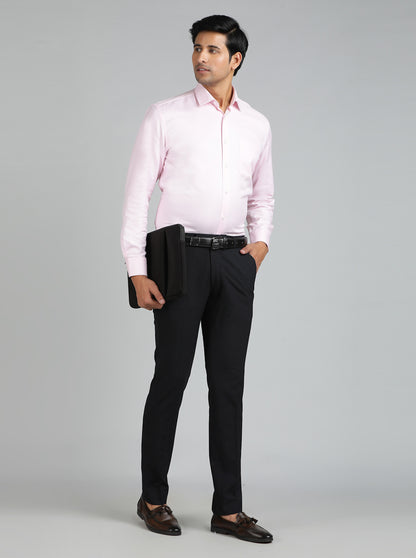 Navy Blue Solid Super Slim Fit Formal Trouser | JadeBlue Youth