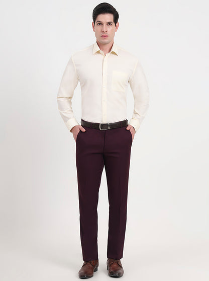 Lemon Yellow Solid Regular Fit Formal Shirt | JadeBlue
