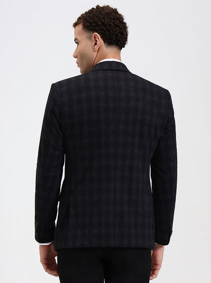 Grey Checked Regular Fit Blazer | Wyre