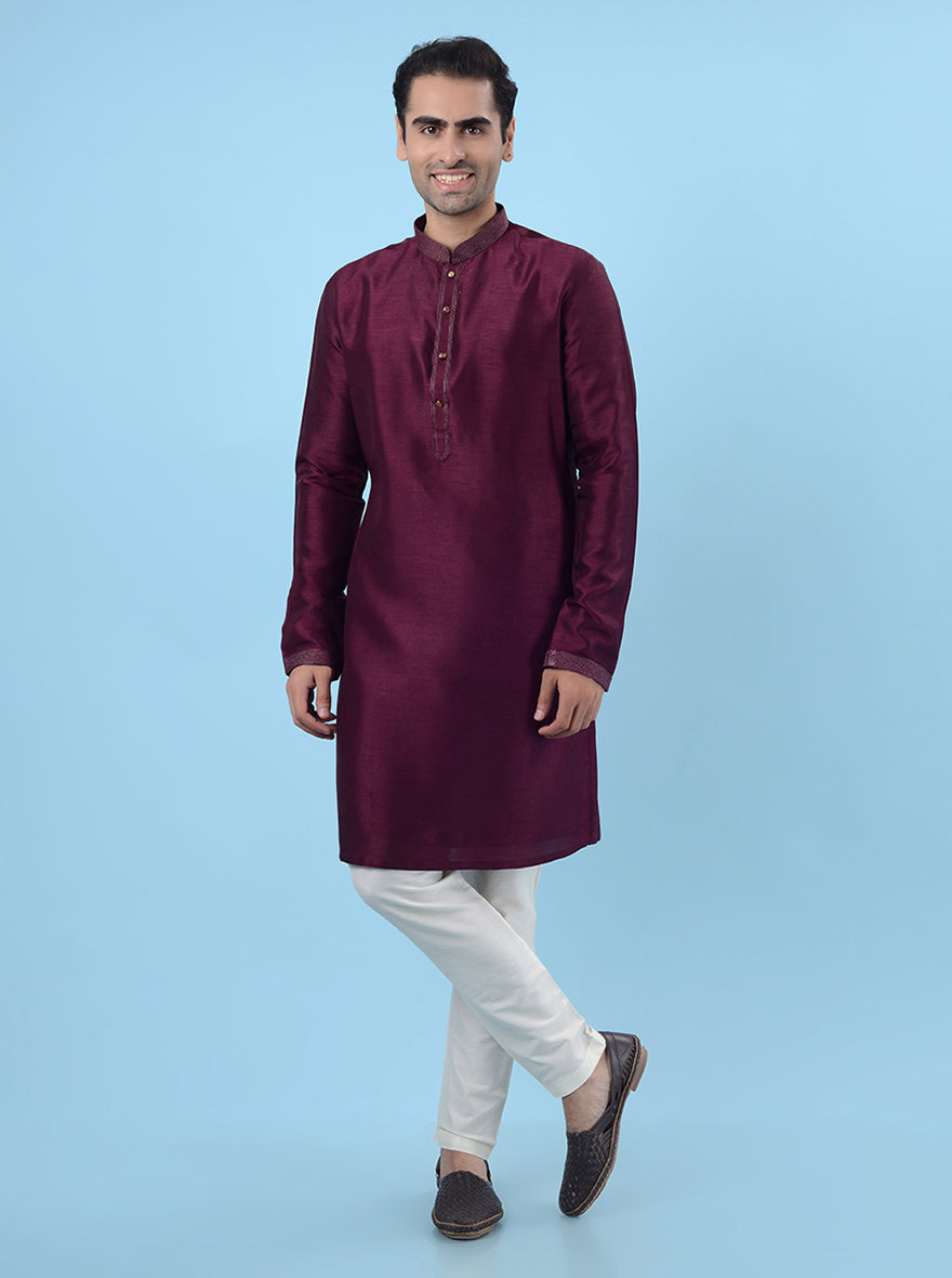 Wine  Kurta Pajama | Azania