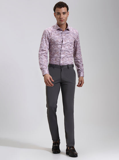 Dark Grey Solid Slim Fit Club Wear Trouser | Wyre