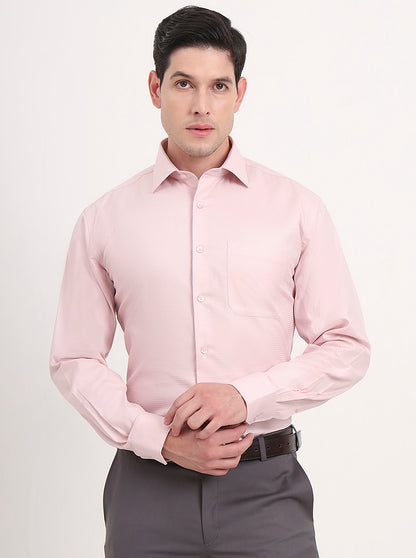 Pink Solid Regular Fit Formal Shirt | JadeBlue