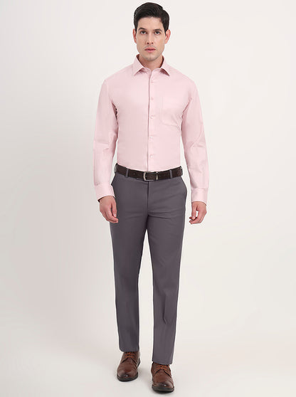 Pink Solid Regular Fit Formal Shirt | JadeBlue