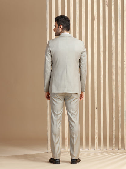 Fawn Self Textured Suit | JadeBlue