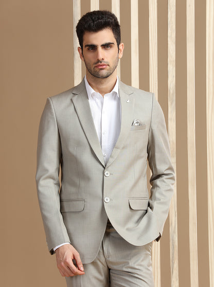 Fawn Self Textured Suit | JadeBlue